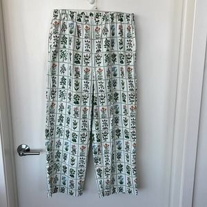 Rhode Paola Gridded Garden Print Pants